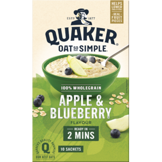 Quaker Quaker 10pk Apple & Blueberry Oat So Simple 6x360G