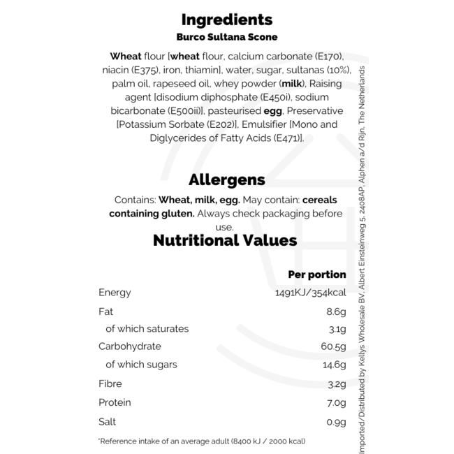 Burco Sultana Scones 40s