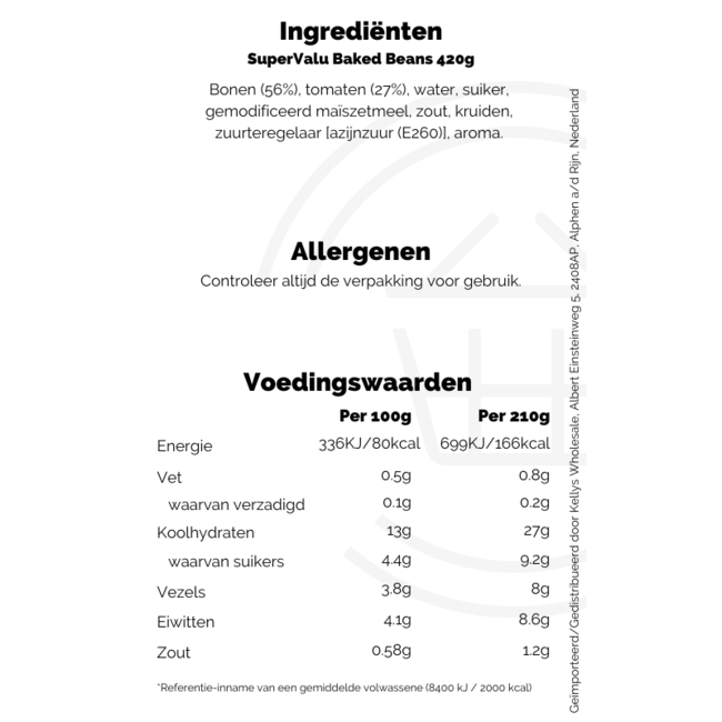 SuperValu Baked Beans 24x420g