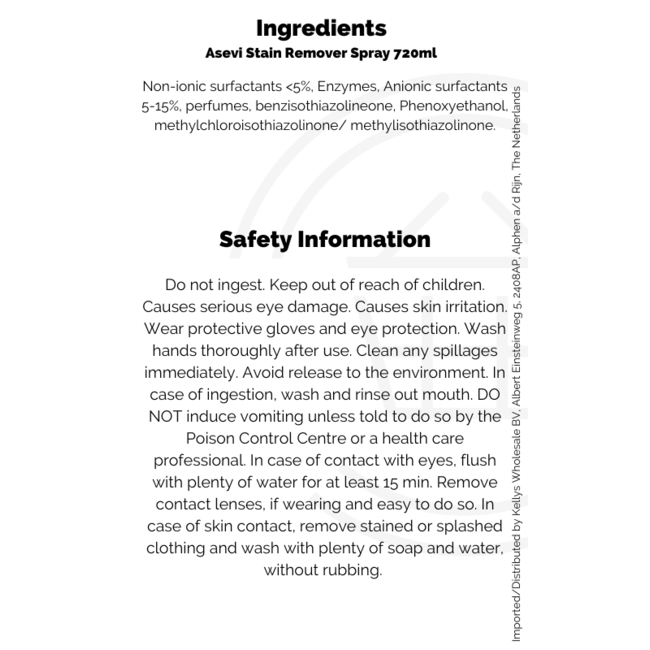 Asevi Stain Remover Spray 12x720ml
