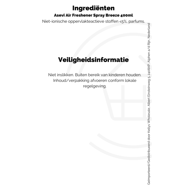 Asevi Air Freshener Spray Breeze 12x400ml