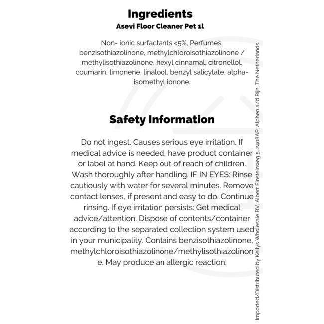 Asevi Floor Cleaner Pet 12x1l