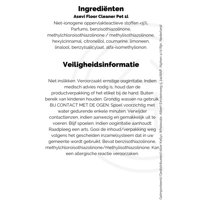 Asevi Floor Cleaner Pet 12x1l