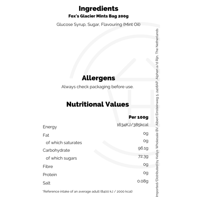 Fox's Glacier Mints Bag 12x200g