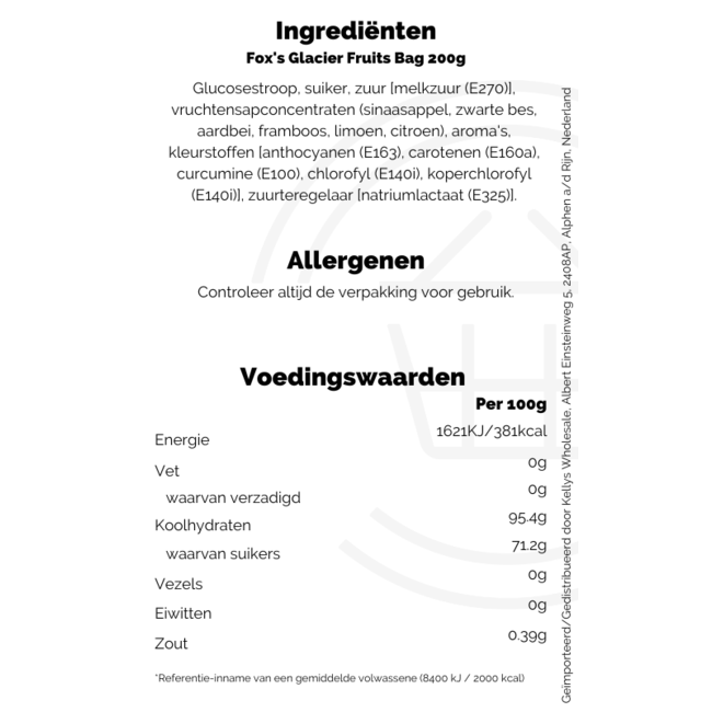 Fox's Glacier Fruits Bag 12x200g