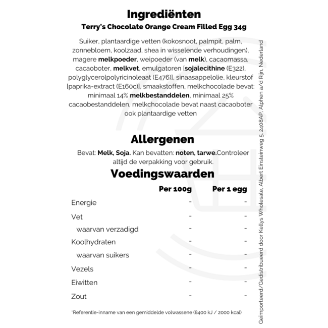 Terry's Chocolate Orange Cream Filled Egg 48x34g