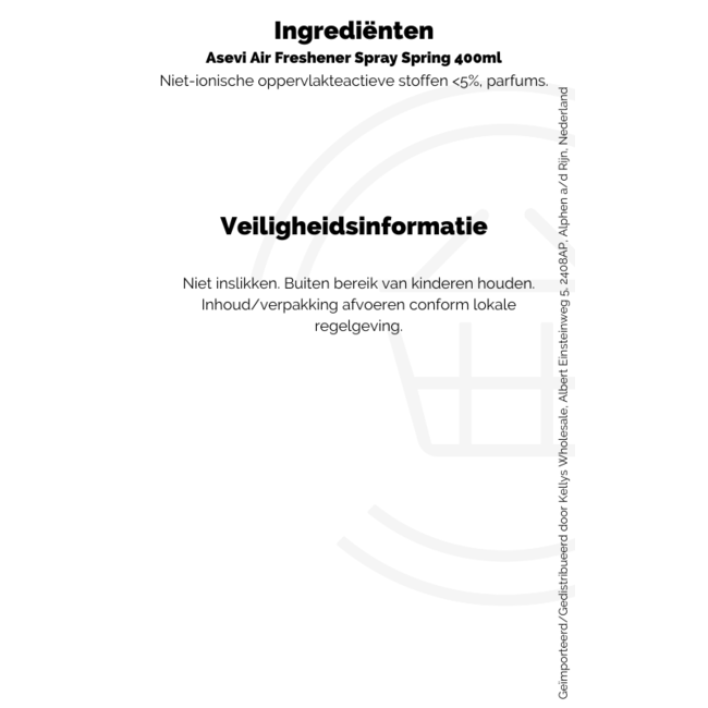 Asevi Air Freshener Spray Spring 12x400ml