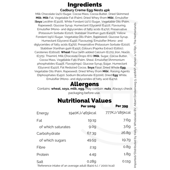 Cadbury Creme Egg Nests 1x4pk