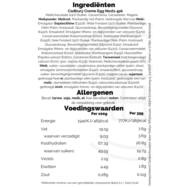 Cadbury Creme Egg Nests 1x4pk