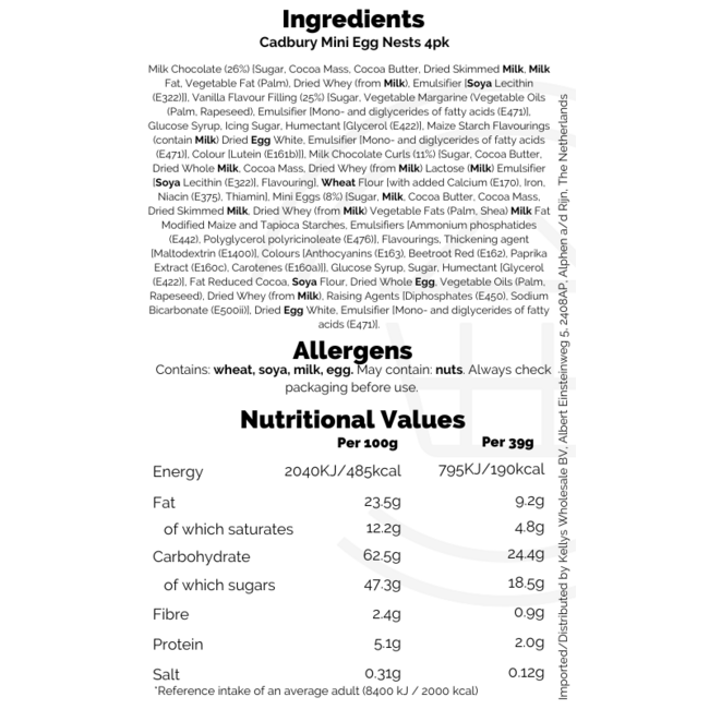 Cadbury Mini Egg Nests 1x4pk