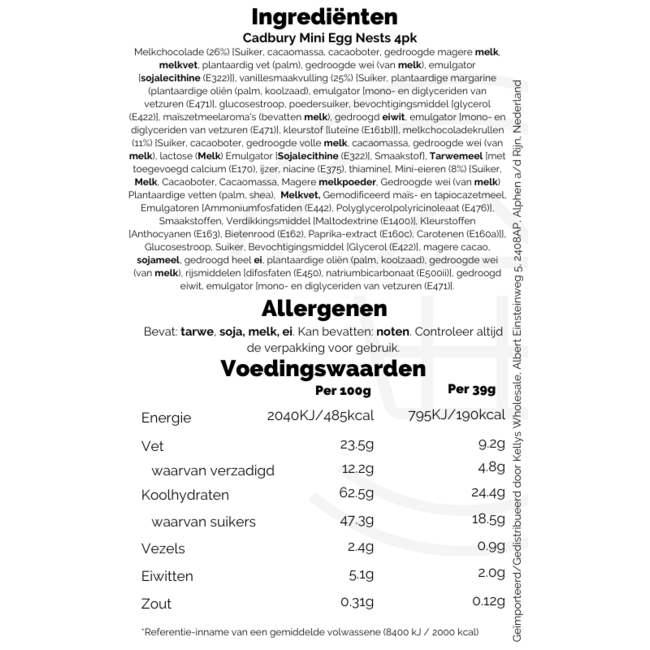 Cadbury Mini Egg Nests 1x4pk