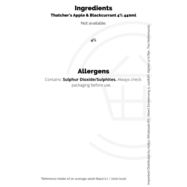 Thatchers Apple & Blackcurrant 4% 6x4x440ml