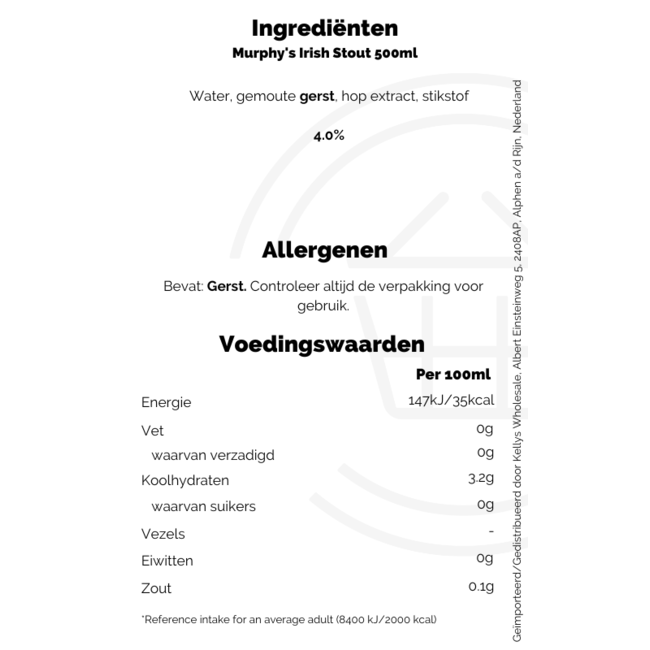 Murphy's Irish Stout 6x4x500ml