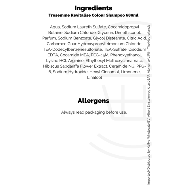 Tresemme Revitalise Colour Shampoo 6x680ml