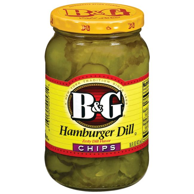 B&G Hamburger Dill Chips 12x473ml