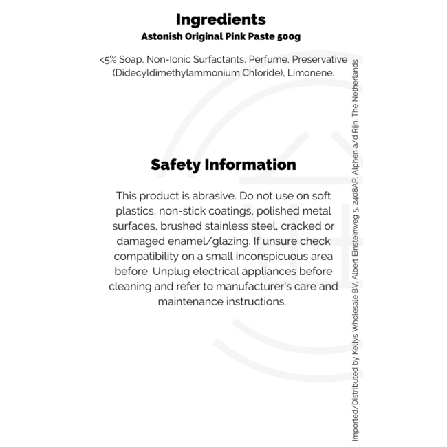 Astonish Original Pink Paste 12x500g