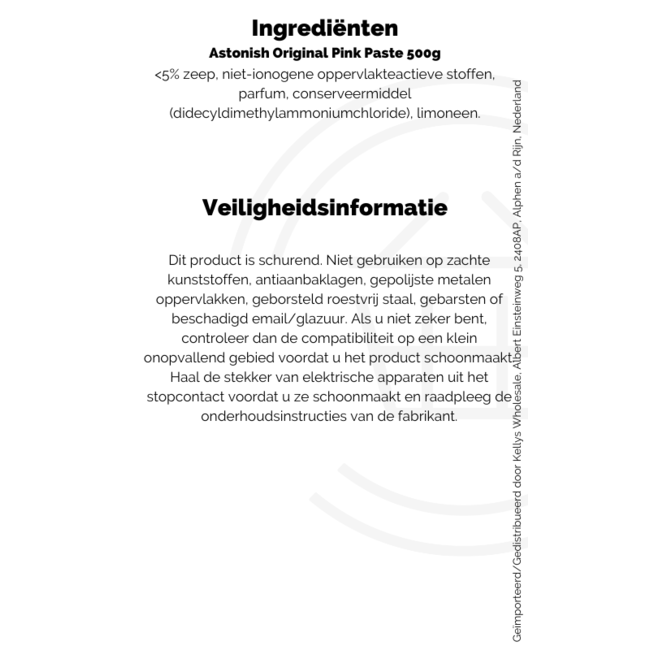 Astonish Original Pink Paste 12x500g