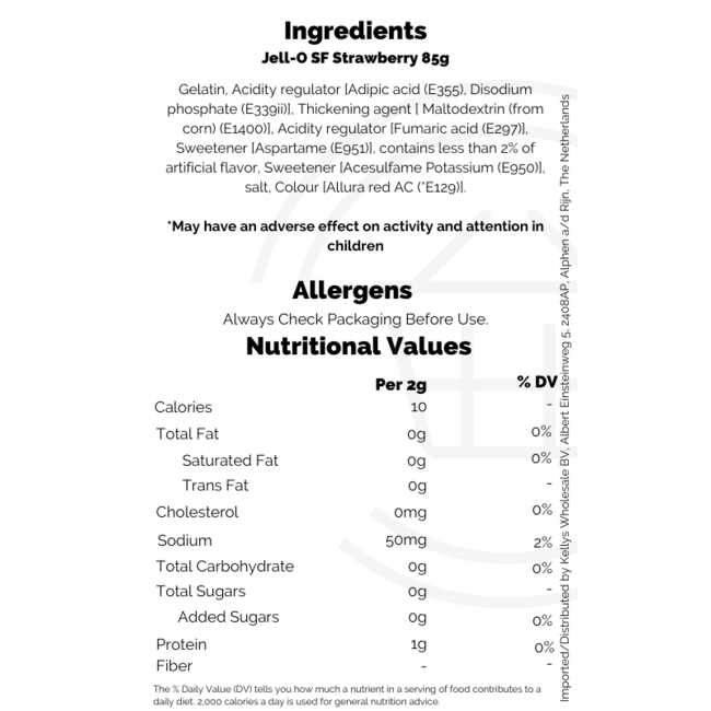 Jell-O SF Strawberry 24x8.5g