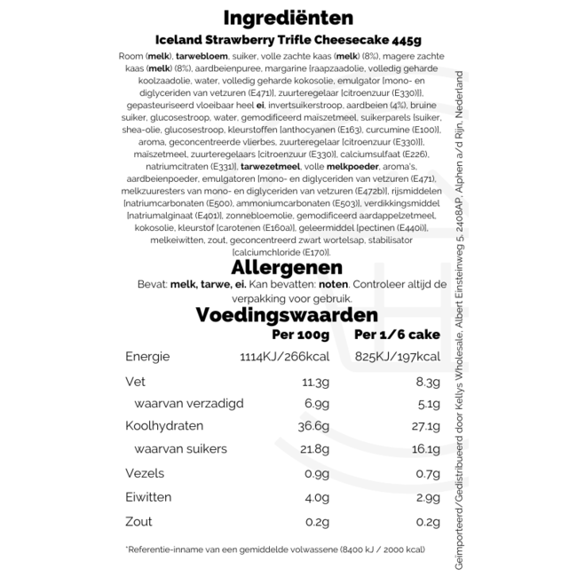 Iceland Strawberry Trifle Cheesecake 9x445g