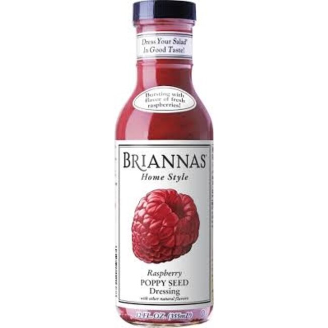 Briannas Raspberry Poppy Seed Dressing 6x340ml
