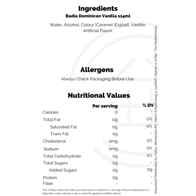 Badia Dominican Vanilla 12x114ml