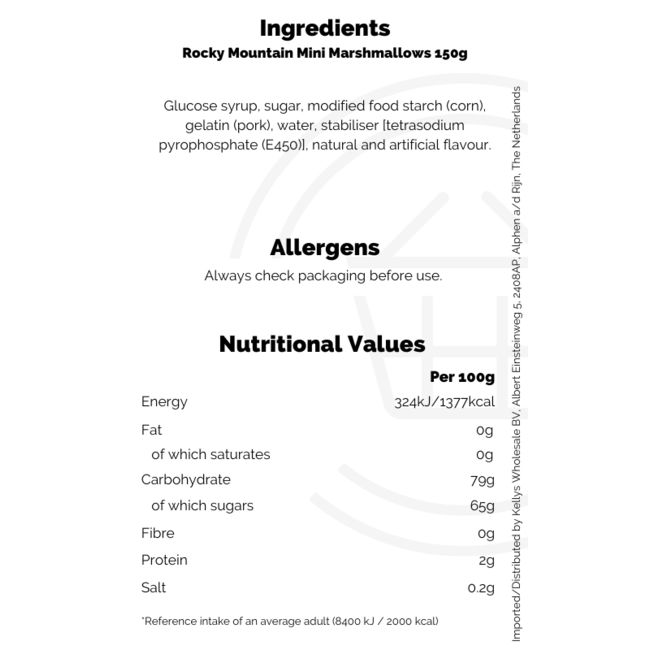 Rocky Mountain Mini Marshmallows 24x150g