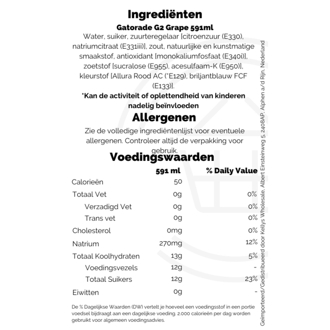 Gatorade G2 Grape 24x591ml