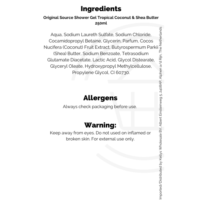 Original Source Shower Gel Tropical Coconut & Shea Butter 6x250ml