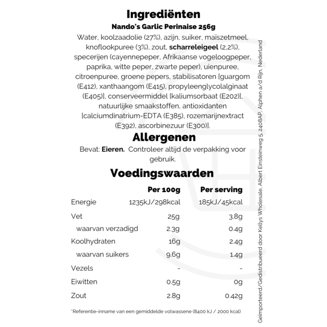 Nando's Garlic Perinaise 6x256g