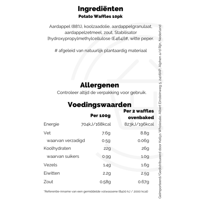 Birds Eye Potato Waffles PM£2.50 10x567g