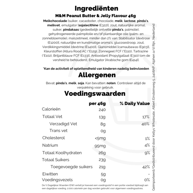 M&M Peanut Butter & Jelly Flavour 24x46g