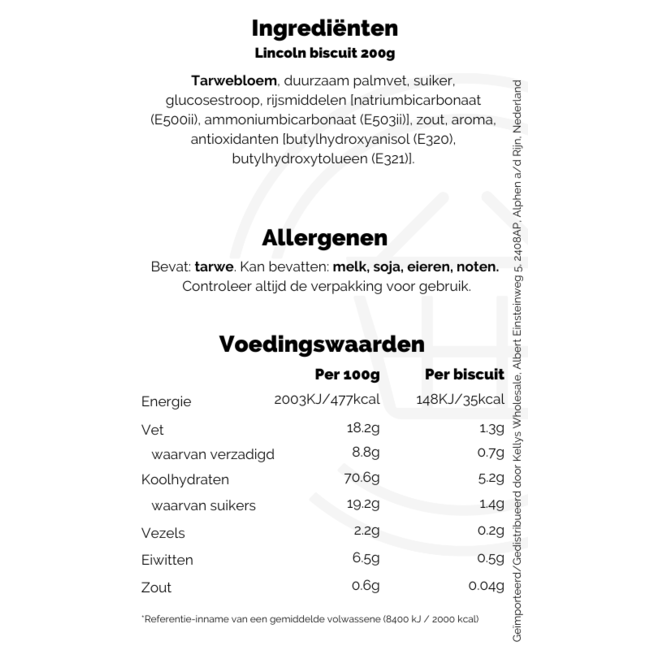 Lincoln biscuit 24x200g