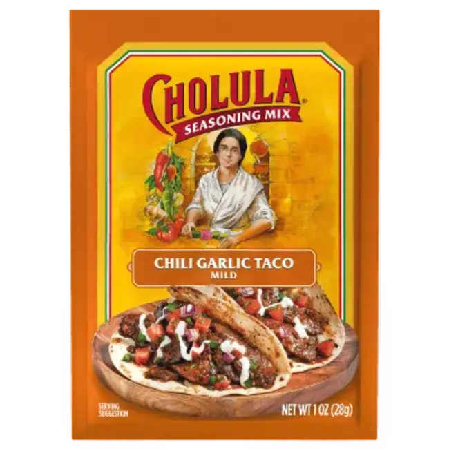 Cholula Chili Garlic Taco Mix Mild 12x28g