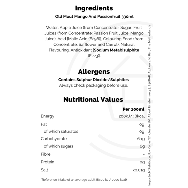 Old Mout Mango And Passionfruit 10x330ml