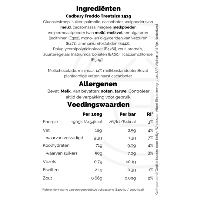 Cadbury Freddo Treatsize PS 16x191g