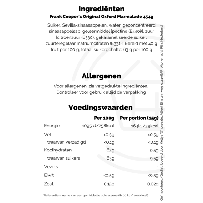 Frank Cooper's Original Oxford Marmalade 6x454g