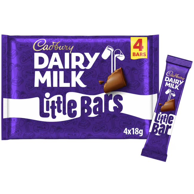 Cadbury Dairy Milk Little Bars 4pk 18x25