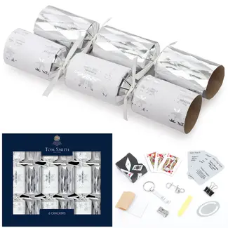 Tom Smith Tom Smith Silver Luxury Christmas Crackers 12x(6x8")