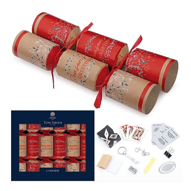 Tom Smith  Kraft Luxury Tree Christmas Crackers 12x ( 6x8")