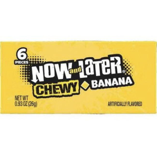 Now & Later Chewy Banana 24x26g (6pc)