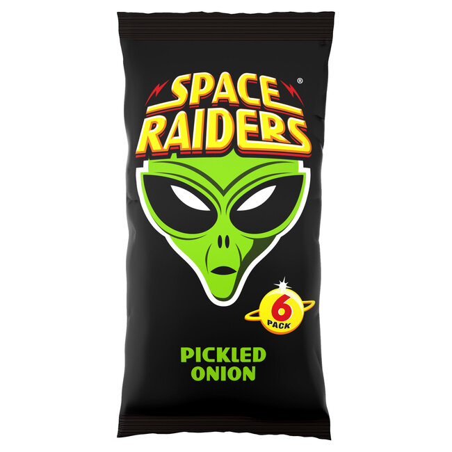Space Raiders Pickled Onion Multipack Crisps 18x6pk