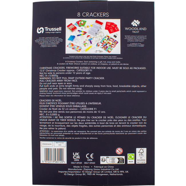 Tom Smith Kraft Family Christmas Crackers 6x(8x12.5")