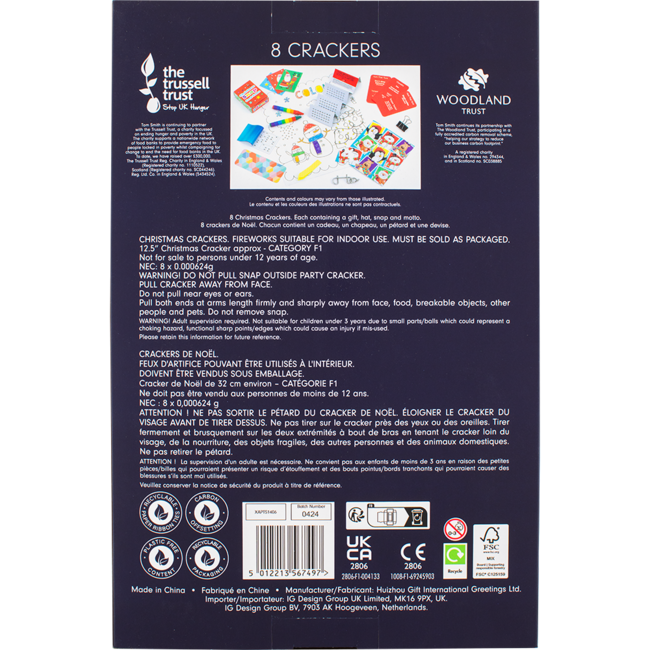 Tom Smith Kraft Family Christmas Crackers 6x 8pk