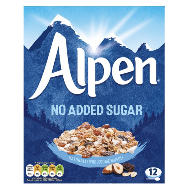 Alpen No Added Sugar 10x550g