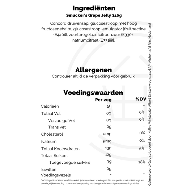 Smucker's Grape Jelly 12x340g