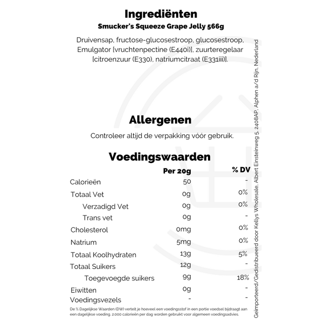 Smucker's Squeeze Grape Jelly 12x566g