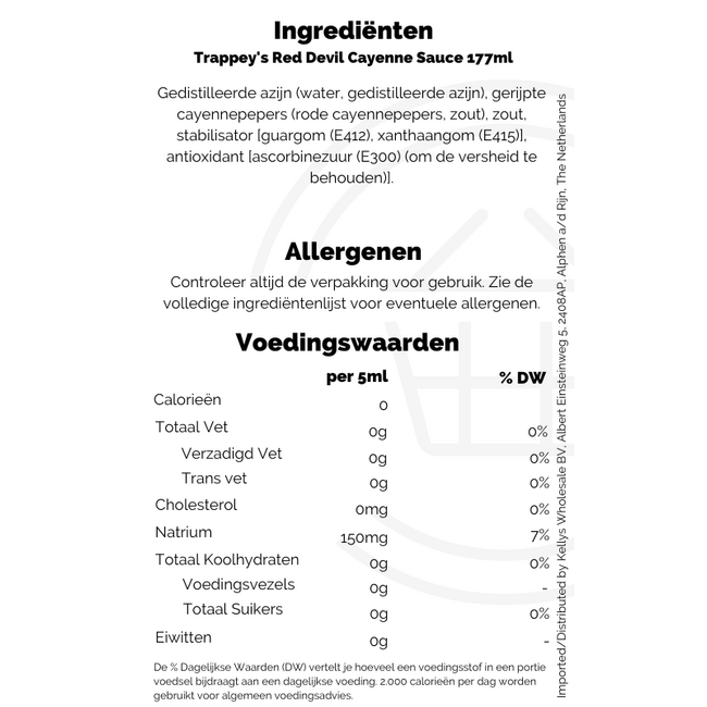 Trappey's Red Devil Cayenne Sauce 24x177ml