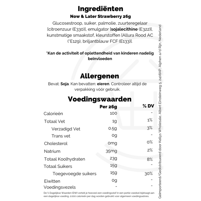 Now & Later Strawberry 24x26g (6pc)
