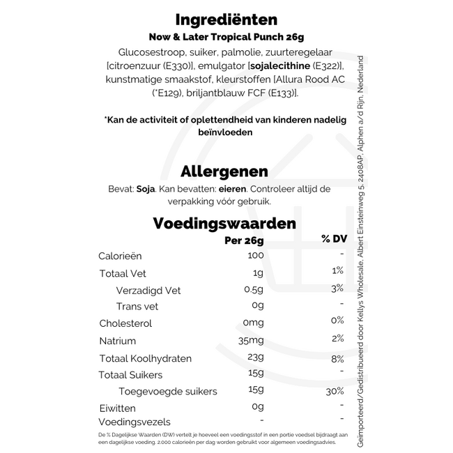 Now & Later Tropical Punch 24x26g (6pc)