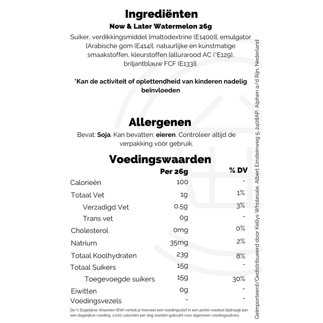 Now & Later Watermelon 24x26g (6pc)